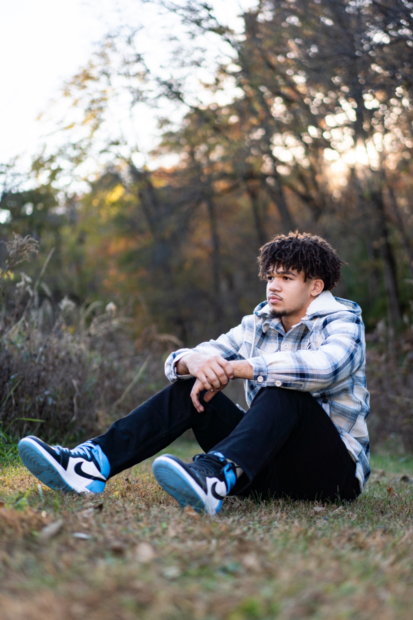 high school male outside portrait